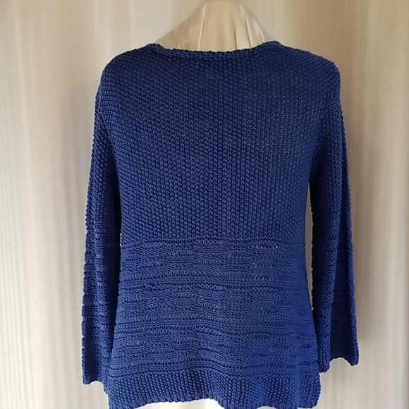 Vex Collection 1 button Blue Cotton Cardigan XL - Picture 4 of 8